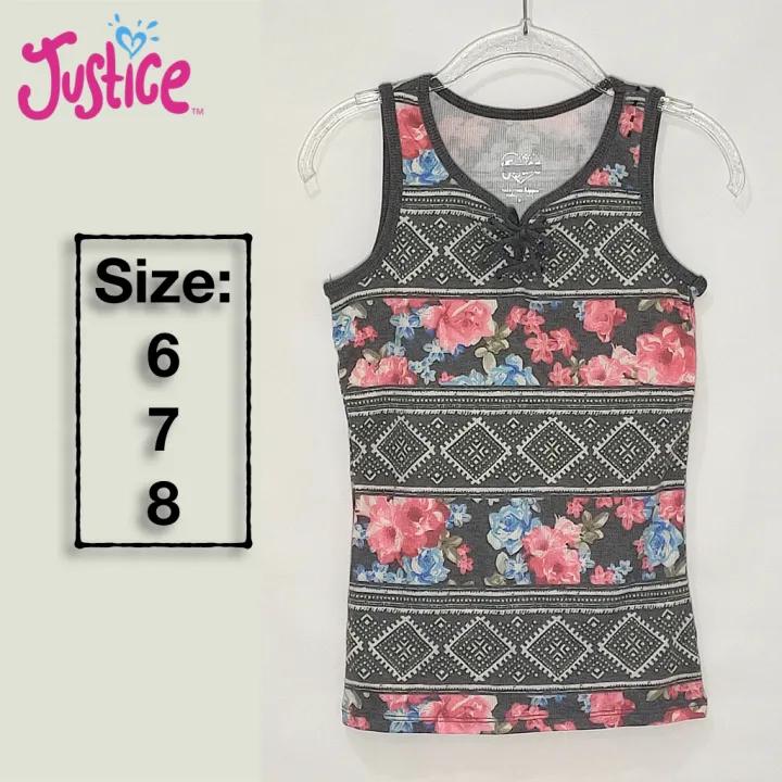 justice tank tops lace