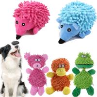 Animal Modeling Dog Chew Toys Plush Squeaky Dog Toys Pet Supplies Puppy Training Teeth Toys Pigfish Hedgehog Squeaky Pet Toys