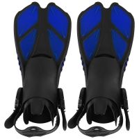 【COD】ตีนกบว่ายน้ำแบบปรับได้ 1 คู่ TPR Open Heel Long Diving Flippers สำหรับดำน้ำดูปะการัง