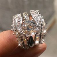 [COD] Cao Shi cross-border popular wish hot new three-piece combination ring and set