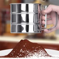 ❅☏ Stainless Steel Powder Flour Sieve Cup Mesh Strainer Baking Kitchen Gadget Tool Icing Sugar Bake Pastry Tool