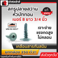 ⚡ส่งทุกวัน⚡ สกรูปลายสว่าน หัวบัททอน Profast เบอร์ 8x3/4 นิ้ว ยกกล่อง 350 ตัว รุ่น 02-6017 สกูรเกลียว สกรูปลายสว่าน สกูรปลายสว่าน