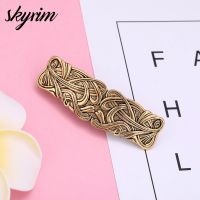 【CW】 Skyrim Decoration Irish Knot Hair Pins Antique Gold Color Barrette Accessories Jewelry for