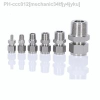 1 pcs 1/8 1/4 3/8 1/2 NPT BSPT Male Thread x Inch Tube OD Pneumatic Kitchen Pipe Compression Plug Connector Fitting SUS 304