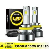 AUXITO 2X 25000LM H11 LED 100W Super Bright 12V Error Free Headlight 9005 HB3 LED Canbus 360 6500K Turbo LED H8 H9 Bulb Mini 1:1 Bulbs  LEDs  HIDs