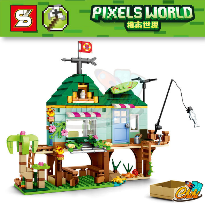 ตัวต่อ-pixels-world-บ้านพักชายทะเล-แบบ-3-in-1-sy5605-จำนวน-450-ชิ้น