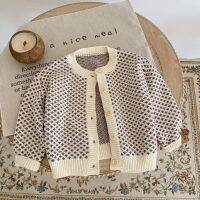 [COD] ins 2022 autumn male and female baby infant children sweater knitted jacquard jacket all-match cardigan