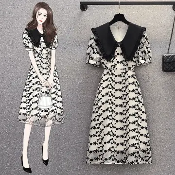 Korean Style Short Sleeve Office Dress. Plus Size Clothes Online Shop  Singapore - Large Size Clothing Shop