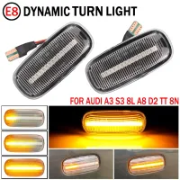 ไฟแสดงสถานะเครื่องหมายไฟ Led ด้านข้างทิศทางแบบไดนามิกสำหรับรถ Audi A3 S3 8L A4 B5 A8 D2 Tt 8N ตัวบ่งชี้1998-2006