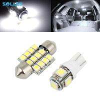 SOLLED Led 13Pcs รถไฟอ่านหนังสือ T10 5050 5smd อะลูมินัมอัลลอยไฟโดมป้ายทะเบียนรถโคมไฟภายในอุปกรณ์เสริม