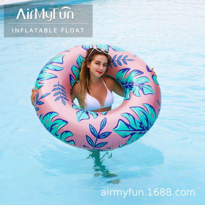[COD]Airmyfun พิมพ์ลาย PVC แหวนว่ายน้ำเป่าลมรูปแบบป่าฝนเขตร้อนแหวนว่ายน้ำขายตรง