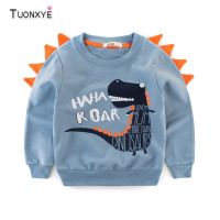 TUONXYE 2-9Years Cartoon Dinosaur Children Boys Sweater Spring Autumn 2019 New Bahy Kids Boys Girls Clothes Chid Boys T Shirts