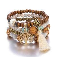 Boho Style Multi-layer Wooden Beaded celet, Elastic celet Factory Direct Supply Jewelry European and American Jewelry