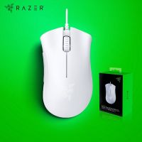 Razer Deathadder Essential เมาส์เมาส์สำหรับเล่นเกมส์แบบมีสาย6400เซ็นเซอร์ DPI ออปติคอล5ปุ่มอิสระสำหรับเกมเมอร์แล็ปท็อป PC