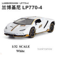 New Diecast 132 Lamborghini LP770-4 Alloy Supercar Model Metal Vehicle Childrens Birthday Gift Boy Christmas Toy Collection