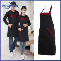 Halter Baking Cooking Aprons with Tow Pockets Unisex Hairdressing Salon Apron Adjustable Bib Soft Polyester Waterproof Restaurant Uniform