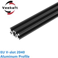 1PC V slot 2040 Black Anodized Aluminum Profile EU Standard Extrusion 100 800mm Linear Rail for CNC 3D Printer Woodworking