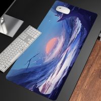 XXL Anime Girl Beautiful Landscape Pattern Large Gaming Desk Pad Anime Mouse HD Print Computer Gamer Locking Edge Mouse Mats