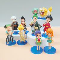 10 Pçs/ชุด Figura De Peça Boneca Pvc Estatueta Luffy Zoro Sanji Chopper Ace Nami Robin Usopp Franky Modelo Brinquedos Crianças นำเสนอ