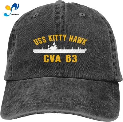 USS Kitty Hawk Cva 63 Sandwich Cap Denim Hats Baseball Cap Adult Cowboy Hat