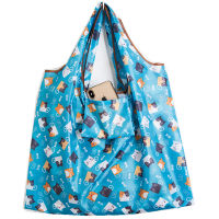 Cartoon New Women Tote Shopping Bag Lady Foldable Oxford Cloth ECO Reusable Fruit Grocery Pouch Recycle Organization Bag