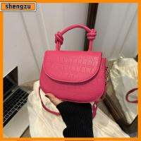 SHENGZU เล็กๆน้อยๆ กระเป๋าสะพายไหล่แบบสั้น สีทึบทึบ หนังพียู กระเป๋า Crossbody แบบพกพาได้ สลิงกระเป๋าถุง ผู้หญิงผู้หญิงผู้หญิง