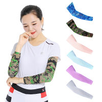 Arm ice Sleeves Warmers Ice Fabric Sun UV Protection Outdoor Sunscrees Bands Cool Summer Unisex Arm Cover Sleeve