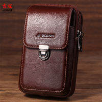 Brand 2022 New Style Genuine Leather Mens Waist Packs Belt Phone Pouch Double zipper Design Oil Wax Cowhide Cards Case Travel Bike Riding Motorcycle Hip Bum Belt Pouch Fanny Packs Mini Money Purse Small Bags For 6" Phone Large Capacity