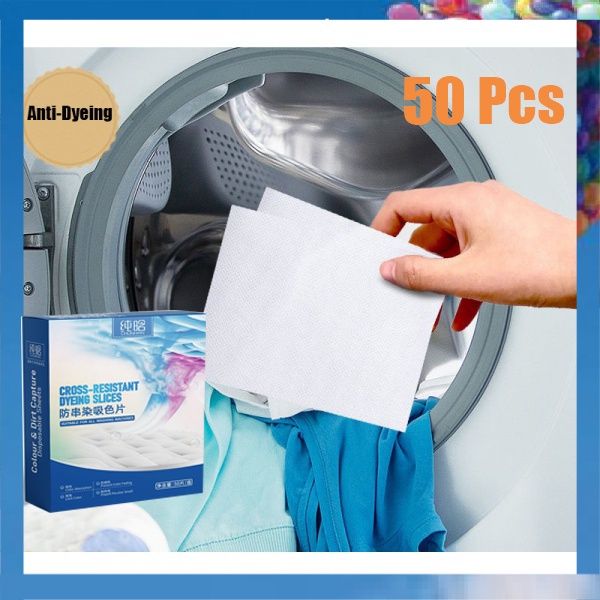 50pcs Anti Dyed Laundry Sheet, Color Catcher Sheet, Color Absorbing Washer  Sheets