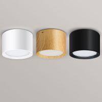 ZZOOI LED Ceiling Lamps Dimmable Wood Grain 5W 12W 15W Surface Mounted Led Downlight Nordic Spotlight For Living Room Decor Lighting