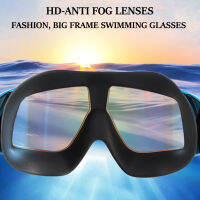 Fashion Waterproof Comfortable Silicone Big Frame Polarized Swim Glasses Anti-Fog UV Protection Swimming Goggles for Men Women