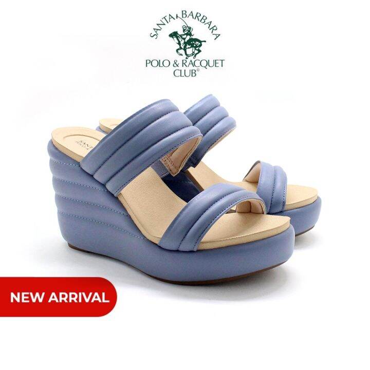 SANTA BARBARA LADIES MINIMALIST STLYE STRETCHABLE SANDALS SLIP ON S0222009  | Lazada