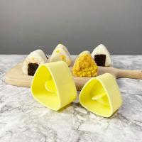 JEAYE แม่พิมพ์ Onigiri ชุดที่ทำซูชิ DIY แบบไม่ติดแม่พิมพ์ข้าวปั้นที่กดสาหร่ายรูปสามเหลี่ยม