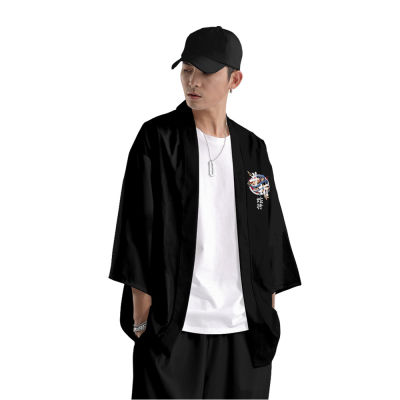 ชุดแฟชั่นกิโมโนขนาดบวก S-6XL จีนฮาราจูกุซามูไรสไตล์ญี่ปุ่นผู้ชายผู้หญิงคาร์ดิแกน Haori Obi เอเชียเสื้อผ้ากางเกงสูท