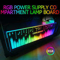 COOLMOON RGB บอร์ด PC กรณีอุปกรณ์จ่ายไฟขนาดเล็ก4 Pin แผงด้านข้าง