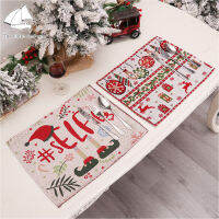 Elder Sea Christmas Placemats การ์ตูนถักฉนวนตาราง Mats เครื่องประดับสำหรับ Home Hotel ร้านอาหาร Decoration