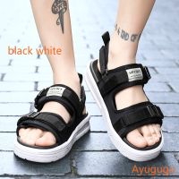 Size 36- 46 Mens Summer Casual Beach Sandals Black Women Sandal กระเป๋าสะพายข้าง รองเท้าแตะรองเท้าผู้ชาย