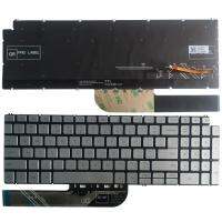 NEW US laptop keyboard FOR DELL Inspiron 7591 7590 7500 P90F P83F Latitude 3510 e3510c silver with backlight No frame