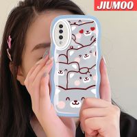 JIUMOO เคส A30s A50s ลายการ์ตูนน่ารักสำหรับปลอกสำหรับ Samsung กาแล็คซี่ดีไซน์ใหม่ลายแมวน่ารักเคสป้องกันเลนส์กล้องซิลิโคนนิ่มสีสันสดใสกันกระแทก