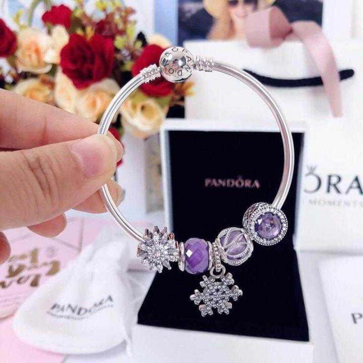 pandora-diyสร้อยข้อมือลูกปัดผู้หญิง-สร้อยข้อมือแฟชั่นระดับไฮเอนด์ของแท้