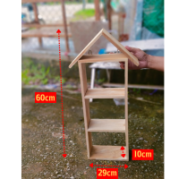 งานคุณภาพ เกรดA ชั้นแขวนไม้สัก3ช่องติดผนัง(มีหลังคา) ไม้สักแท้ ลายไม้สวยๆ แต่งห้อง ห้องน้ำ ชั้นเก็บของ ชั้นวางของ ไม่ทำสี ขนาด10x29x60ซม