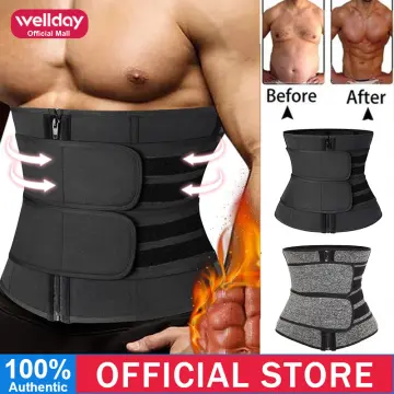 Men Tummy Tuck Belt Body Shaper Abdomen Girdle Slimming Waist Trainer Fat  Burner