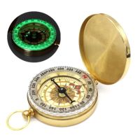 High Quality Show Off Portable Camping Luminous Navigation Gold Compass