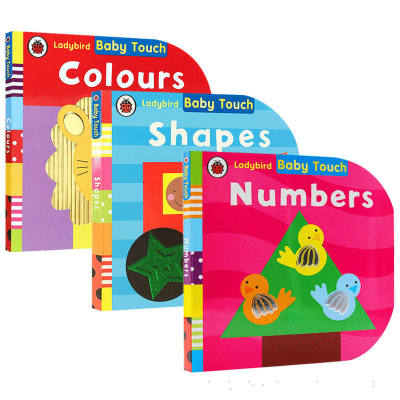 Baby Touch Babyหนังสือสัมผัส3ภาษาอังกฤษOriginalสมุดวาดภาพระบายสีสำหรับเด็กสีดิจิตอลรูปร่างเด็ก ∝