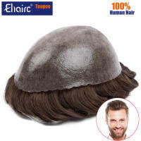 ชายผมเทียม0.12มิลลิเมตรฉีดผิว Toupee ผู้ชายทนทานวิกผมสำหรับผู้ชาย100 ระบบผมมนุษย์หน่วยเส้นเลือดฝอย Prosthesisthot