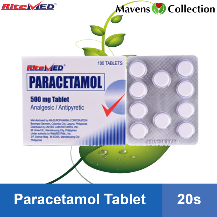 RiteMed Pracetamol 500mg Tablet - 20s by MAVENS COLLECTION | Lazada PH