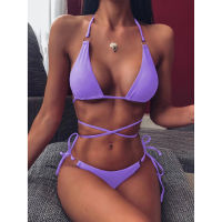 2021Sexy Micro Bikini 2021 Criss Cross Swimwear Bandage Woman Swimsuit Female Thong Bikinis Set 2 Piece Women Bathing Suit Beachwear