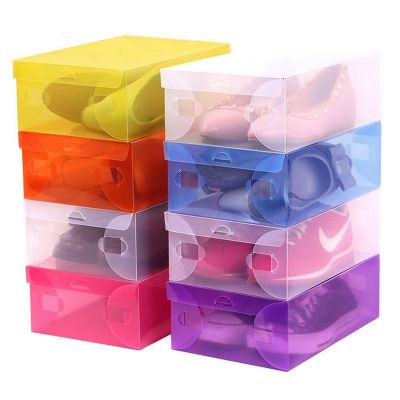 Transparent Shoes Box Thick Clamshell Foldable Storage Box