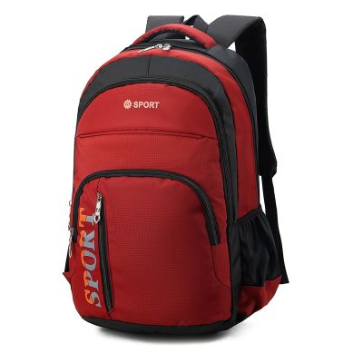 Red Backpack For Men Women Outdoor Camping Bagpack Nylon Waterproof Youth Sports Bag Couples Weekend Travel Small Back Pack Male