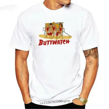 Baywatch TV Show BAEWATCH Logo Men's T Shirt Los Angeles Funny Beach Hasselhoff 